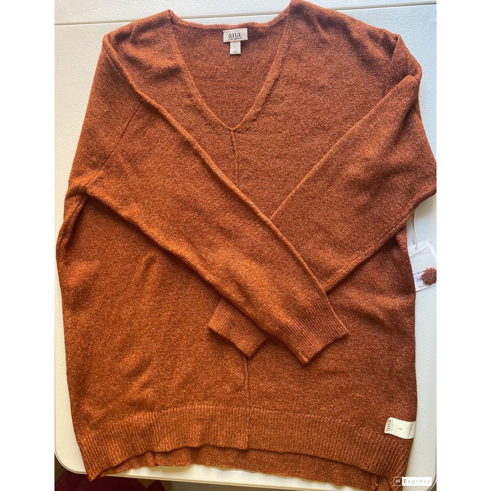 a.n.a women’s sweater long sleeve V-neck size:M
